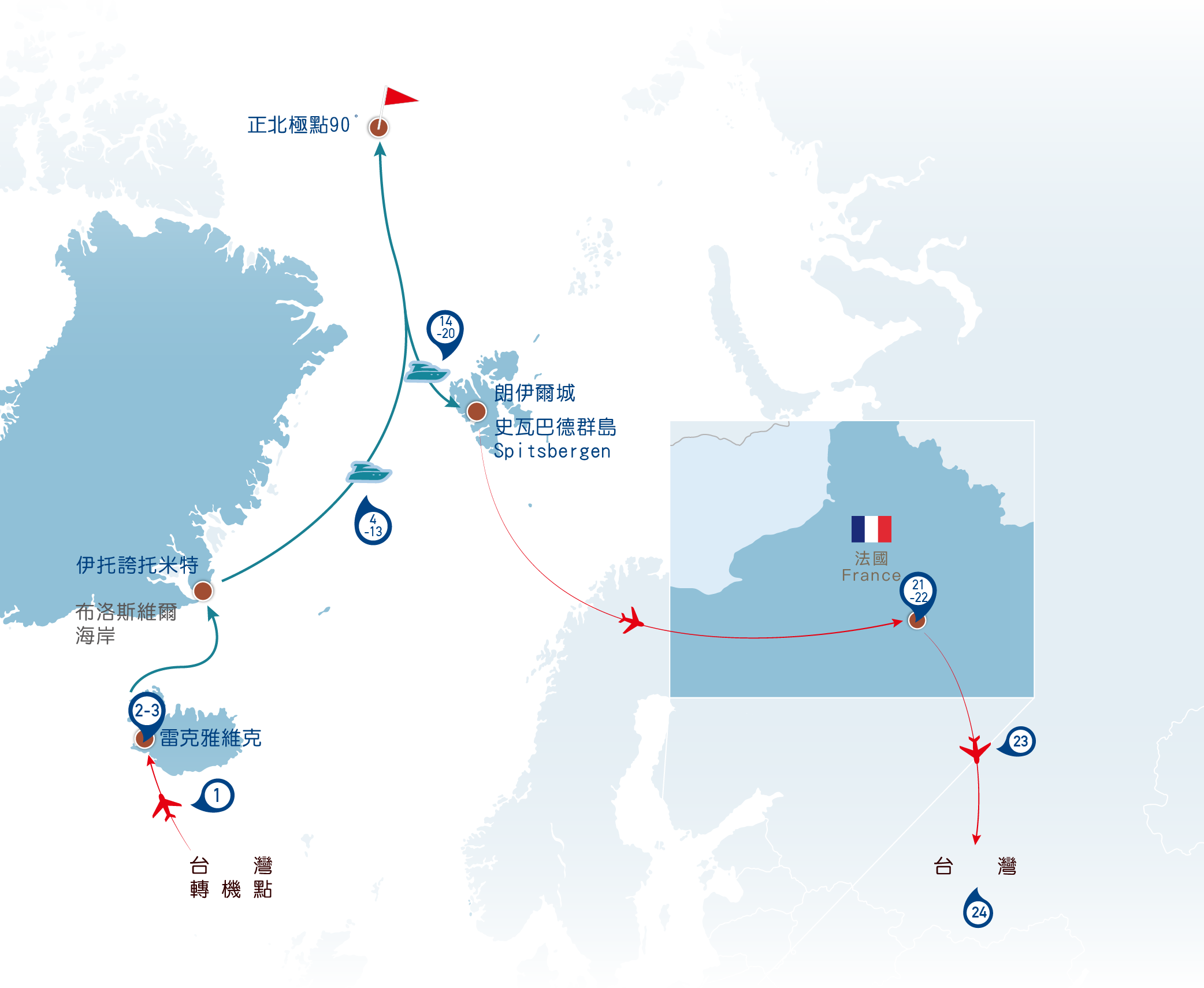 北極正90度地圖
